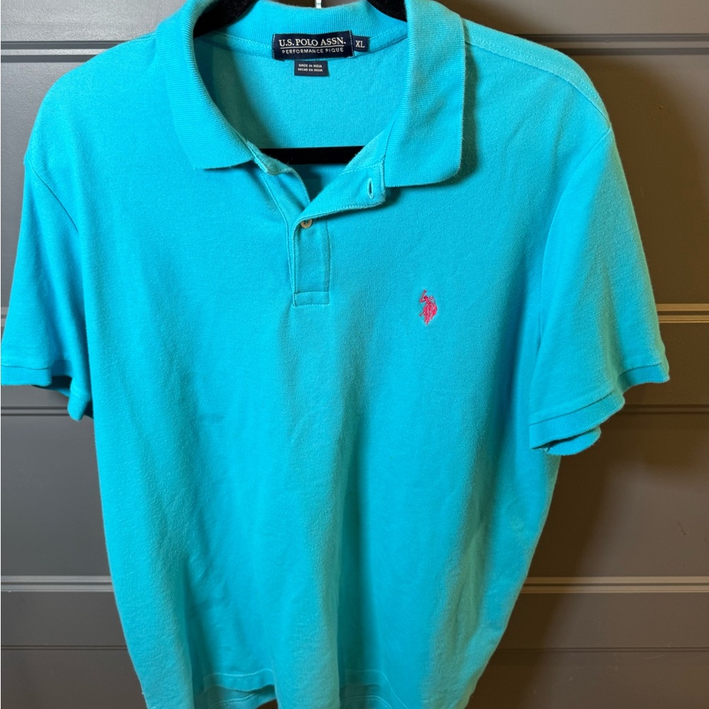 U.S. Polo Assn. Men's Turquoise Polo Shirt XL